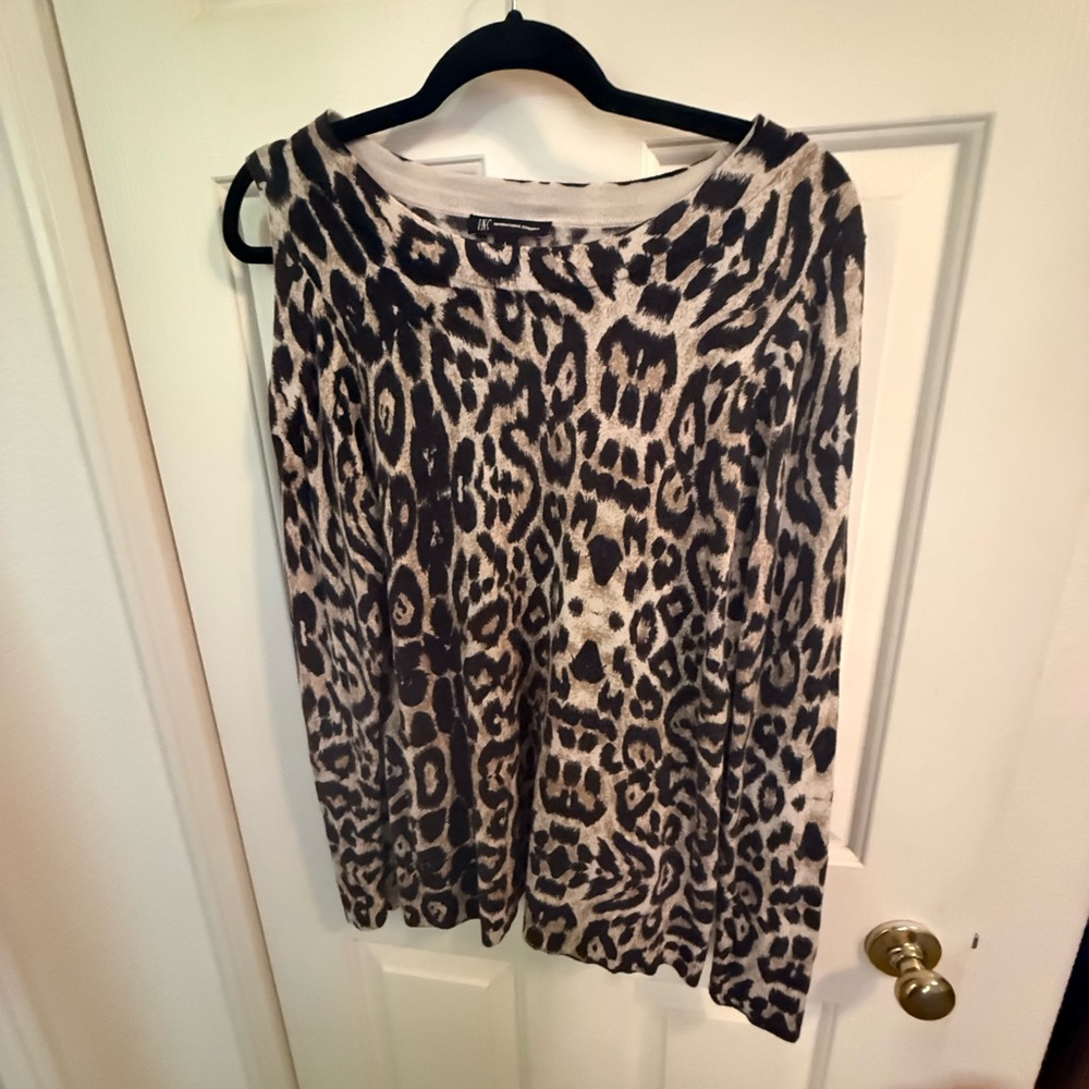 INC International Concepts Animal Print Sweater